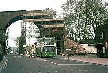 The Lewes Road viaduct was partly demolished in 1976 (pictured); the rest was cleared in 1983. Lewes Road Viaduct - geograph.org.uk - 1567666.jpg