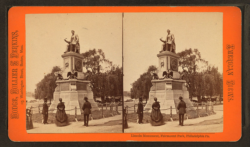 File:Lincoln monument, Fairmount Park, Philadelphia, Pa, from Robert N. Dennis collection of stereoscopic views.jpg