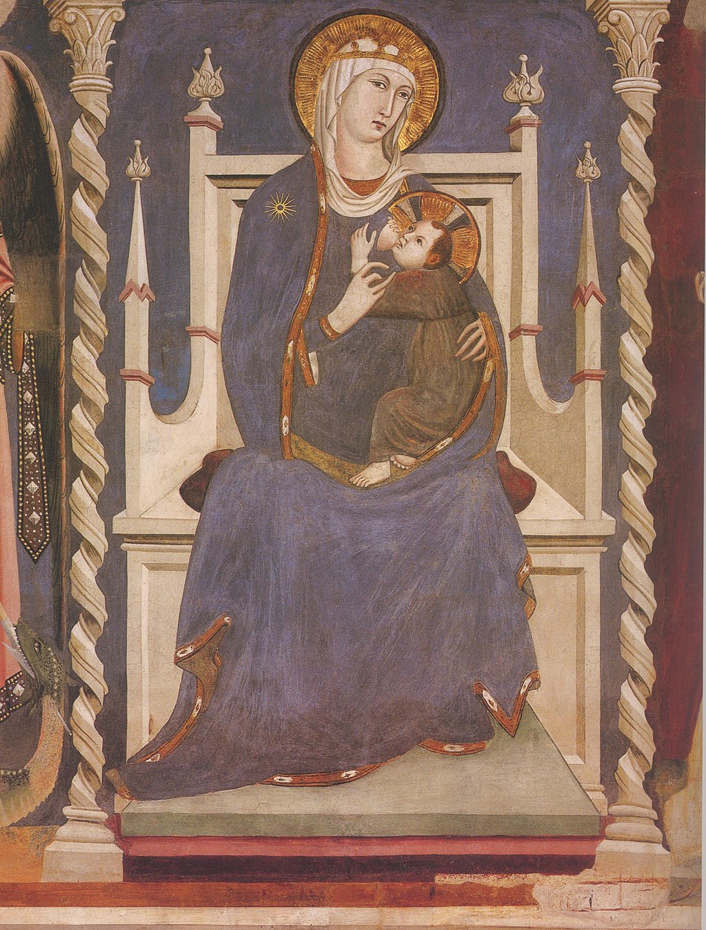 Lippo Memmi, Madonna col bambino, Sant'Agostino, San Gimignano