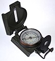 US Army compass with scales both in 360 degrees and NATO 6400 mil