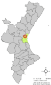 Location in the Valencian Community, Spain