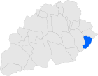 Posizione del comune sulla mappa della provincia