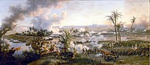 In July 1798, French forces under Napoleon annihilated an Egyptian army at the Battle of the Pyramids. The victory facilitated the conquest of Egypt and remains one of the most important battles of the era. Louis-Francois Baron Lejeune 001.jpg