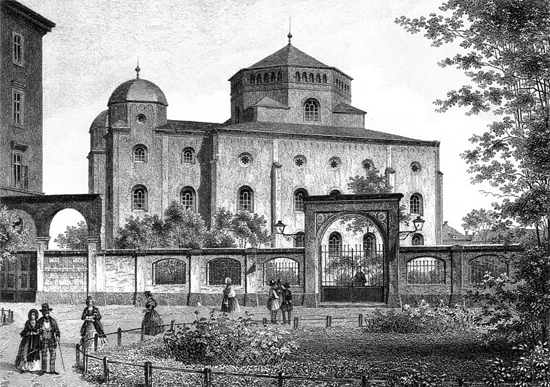 File:Louis Thümling nach Hermann Krone - Alte Synagoge in Dresden (1850-70) SW.jpg