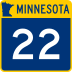 Trunk Highway 22 marker