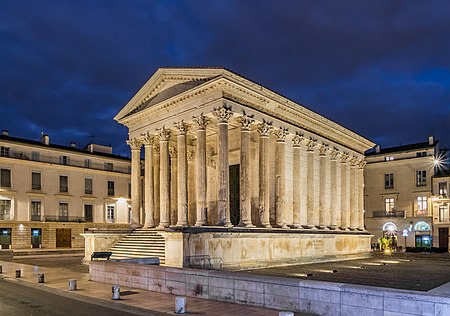 West side of the Maison Carree in Nimes Maison Carree in Nimes (16).jpg
