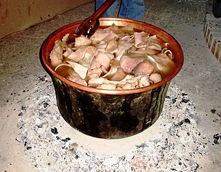 <i>Frittole</i> Traditional pork dish from Calabria, Italy