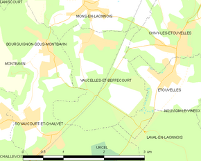 Poziția localității Vaucelles-et-Beffecourt