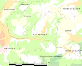 Mapa obce Autechaux-Roide