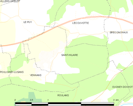 Mapa obce Saint-Hilaire