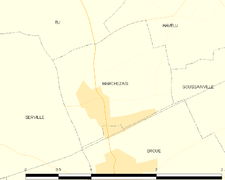 Carte de la commune de Marchezais, 2012.