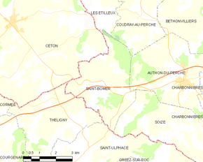 Poziția localității Saint-Bomer