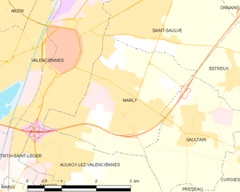 Mapa obce Marly