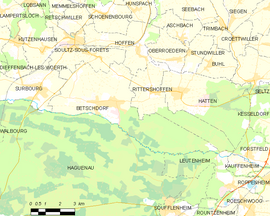 Mapa obce Betschdorf