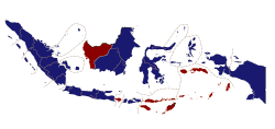 Carte de l'élection présidentielle indonésienne 2004 (2e tour) - Provinces.svg