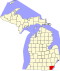 Map of Michigan highlighting Monroe County.svg