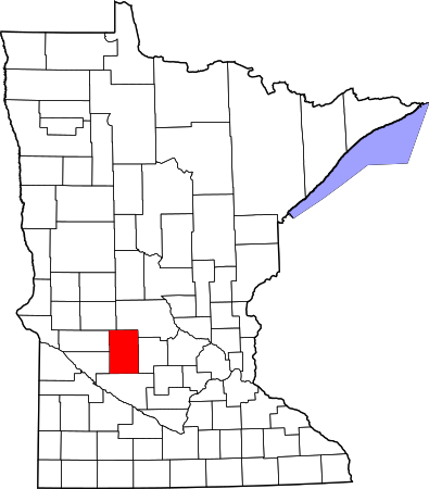 Map of Minnesota highlighting Kandiyohi County.svg