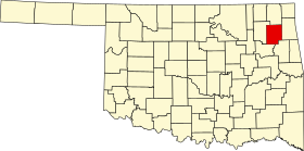 Locatie van County Mayes (Mayes County)