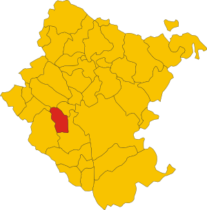 Map of ex-comune of Pergine Valdarno (province of Arezzo, region Tuscany, Italy).svg