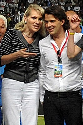 Маргарита Луи-Дрейфус и Венсан Лабрюн на Супер Кубке Франции 2011.