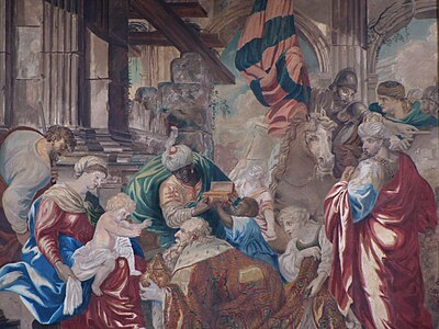 Tableau "Adoration des rois mages" (XVIIIe)