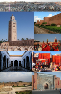 مونتاج لمجموعة صور لمدينة مراكش