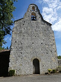 Le clocher-mur de l'église Saint-Loup.