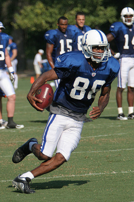 Marvin Harrison led the NFL in receptions twice in his career including a then-record 143 receptions in 2002.