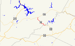 Maryland Route 38 State highway in Garrett County, Maryland, US, known as Kitzmiller Rd