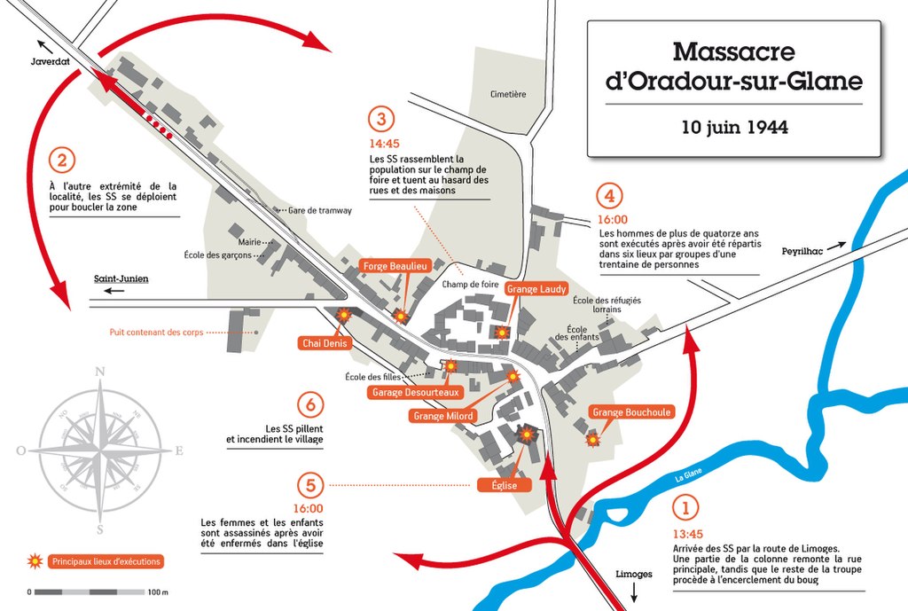 Massacre d'Oradour-sur-Glane 10 juin 1944