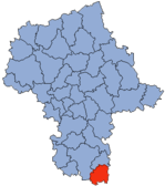 Localização do Condado de Lipsko na Mazóvia.