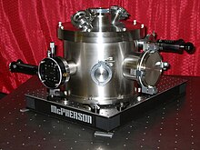 McPherson soft x-ray, extreme ultraviolet flat field grazing incidence spectrograph. McPherson 251MX Spectrograph.jpg