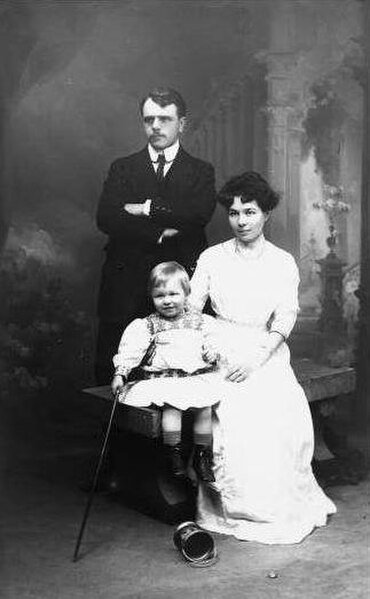 Messiaen with his mother and father in 1910