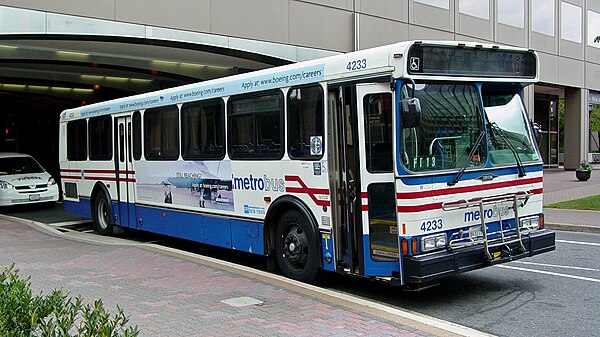 Metrobus at the station in 2005