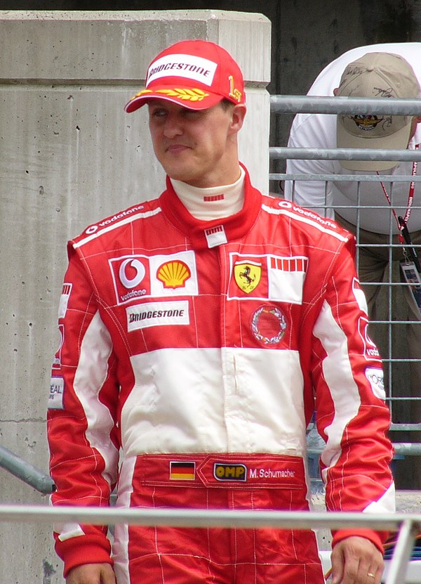 Michael Schumacher finished the season second with Ferrari 13 points behind in what was then believed to be his final year of Formula One.