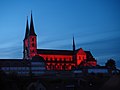 * Nomination Klosterkirche Sankt Michael in Bamberg with red illumination on the occasion of the profits of the German Championship of Brose Baskets --Ermell 19:51, 16 September 2016 (UTC) * Promotion  Comment Please check for halos. --XRay 06:43, 17 September 2016 (UTC) Done New version which is hopefully better. Thanks for the review--Ermell 21:20, 17 September 2016 (UTC) Weak  Support Yes, it's better. Good for QI. --XRay 07:39, 18 September 2016 (UTC)