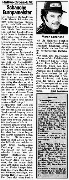 1981: The first public mentioning of the nickname "Mister Rallycross" MisterRallycrossMartinSchanche1981.jpg