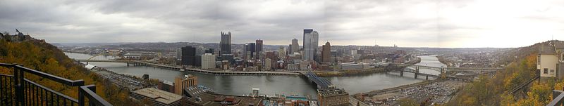 Wide-angle view from Emerald View Park on Mt. Washington Monogahela view.JPG
