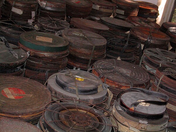 Bundles of 35-mm films of several old movies being kept by the Mowelfund at the Movie Museum of the Philippines in Quezon City.