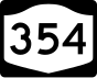 Marcador de la ruta 354 del estado de Nueva York