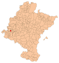 Localização do município de Piedramillera em Navarra