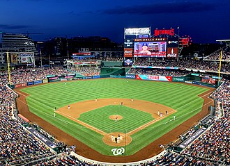 Nationals Park in the Navy Yard area on the Anacostia River is the home of the Washington Nationals baseball team. Nationals Park 8.16.19 - 7.jpg