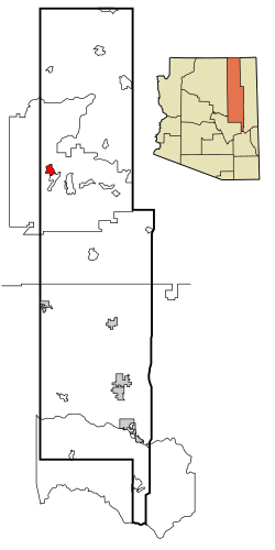 Location in Navajo County and the state of آریزونا ایالتی