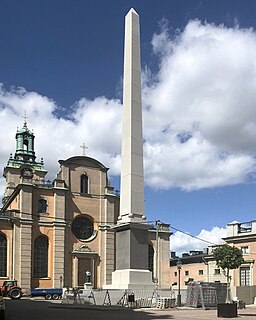 Obelisk at Slottsbacken