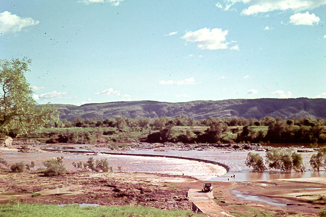 Ord river crossing prior to building of the Diversion Dam in 1961–63
