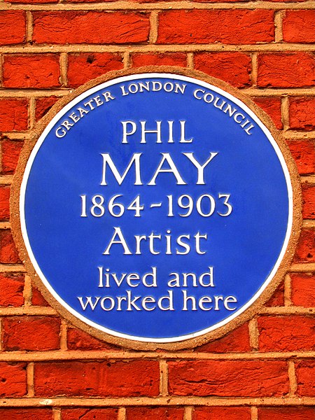 File:PHIL MAY 1864-1903 Artist lived and worked here.jpg