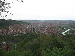 View on Prokuplje form Savićevac on Hisar hill, Serbia