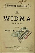 Eliza Orzeszkowa Widma (pierwsze wydanie)