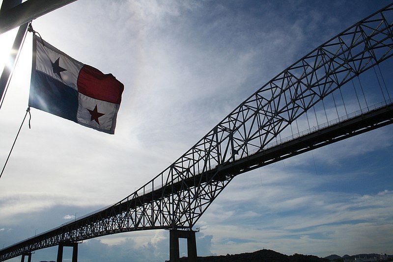 File:Panama flag and bridge.jpg