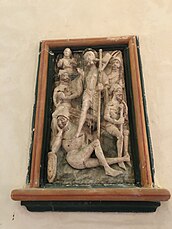 Résurrection du Christ sur panneau d'albâtre, XVe siècle.